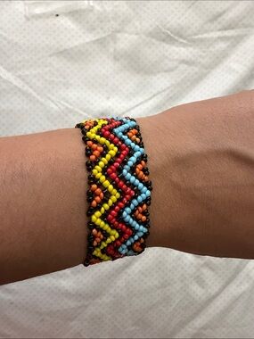 Colorful Moroccan Beaded Chevron Bracelet